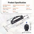 Miniatyrbillede 7 af 9: Hydraulisk bageste styresystem kit, 150HK, til både. Inkl. rorpumpe, låsecylinder og 24 fod hydraulikslange til enmotors både.