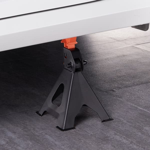 Jackstandere, 3 ton kapacitet (6.000 lbs), justerbar højde 10,8-16,3 tommer, perfekt til SUV, pickup og ATV/UTV. Rød, 1 par.