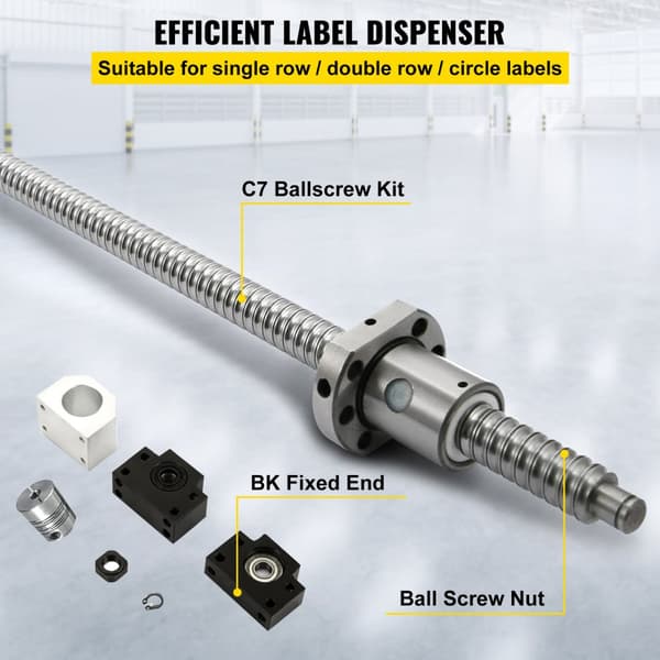 Rm1605-1000mm anti-backlash kugleskrue + bf12/bk12 Stamina CNC akse C7 standard. Kvalitetskomponenter til præcision.