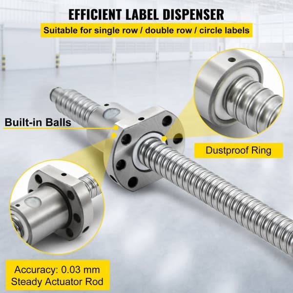 Rm1605-1000mm anti-backlash kugleskrue + bf12/bk12 Stamina CNC akse C7 standard. Kvalitetskomponenter til præcision.
