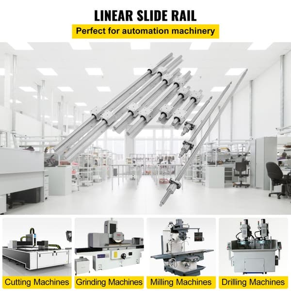 SBR20 Linjärskena Set + 3 Kulskruvar RM1605-350/650/1050mm CNC Set Stödlinjärskena + BK/BF12 med BK/BF 12 CNC Kit