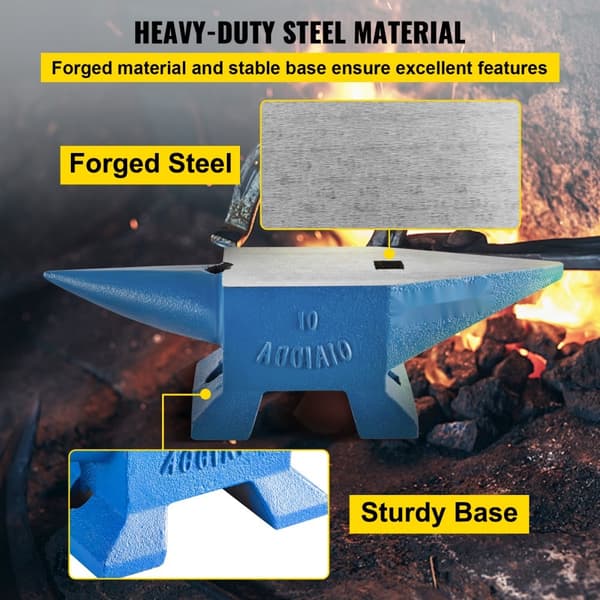 22 lb sepän alasin, 10 kg lämpökäsitelty pyöreä teräs sarvi metallityöhön.