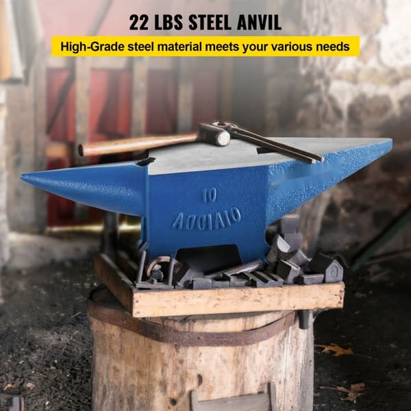 22 lb sepän alasin, 10 kg lämpökäsitelty pyöreä teräs sarvi metallityöhön.