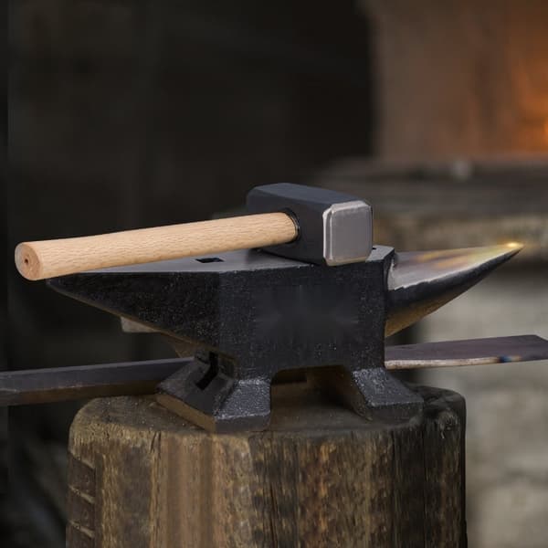 Enkelt horn ambolt, 10 kg støbt stål, høj hårdhed, robust smedeværktøj til bukning og formning med rund og firkantet hul.