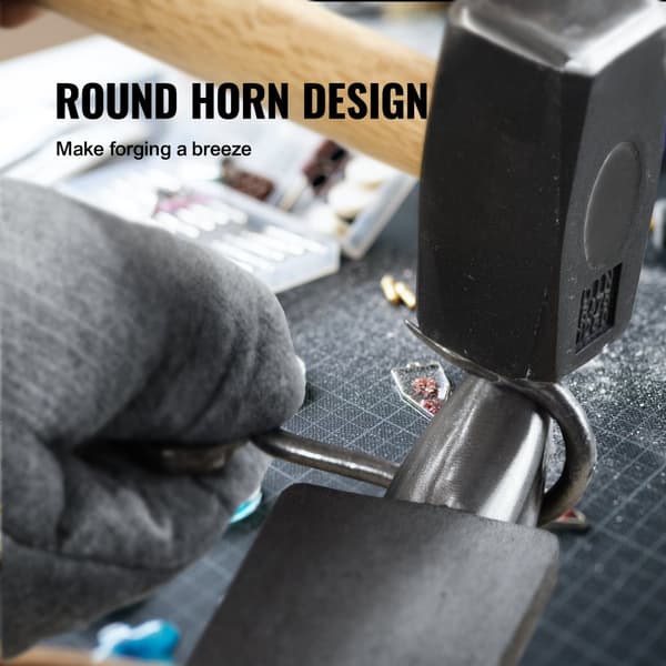 Enkelt Horn Ambolt, 8,8 Lbs Støbt Stål, Høj Hårdhed og Robust. Kompakt Design med Stabil Base. Ideelt Smedeværktøj til Bukning og Formning.