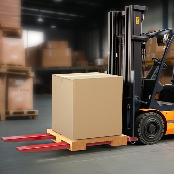 Pallegaffelforlænger, 82” Længde, 4,5” Bredde, Heavy Duty Carbon Steel. Robust gaffeltrucktilbehør (1 par) i rød.