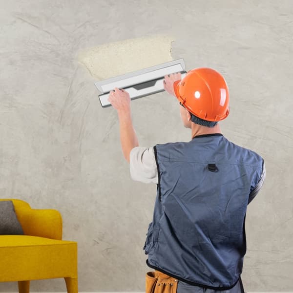 Spackelkniv 40 tum, rostfritt stål, för utjämning av gipsväggar, robusta ändlock för Sheetrock och Gyprock.