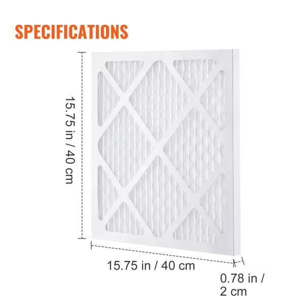 Erittäin tehokkaat esisuodattimet 5 kpl, 15,75" x 15,75", yhteensopivat BlueDri-laitteiden kanssa.