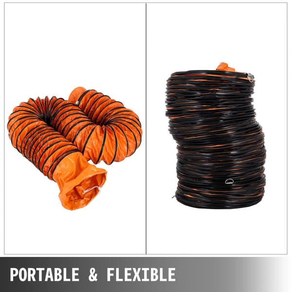 6 kg Lufttransportslange, 7,6 m varmluftslange, -20 ~ 180 ° ventilationsslange, mål: 35 * 34 * 26 cm, byggeslanger.