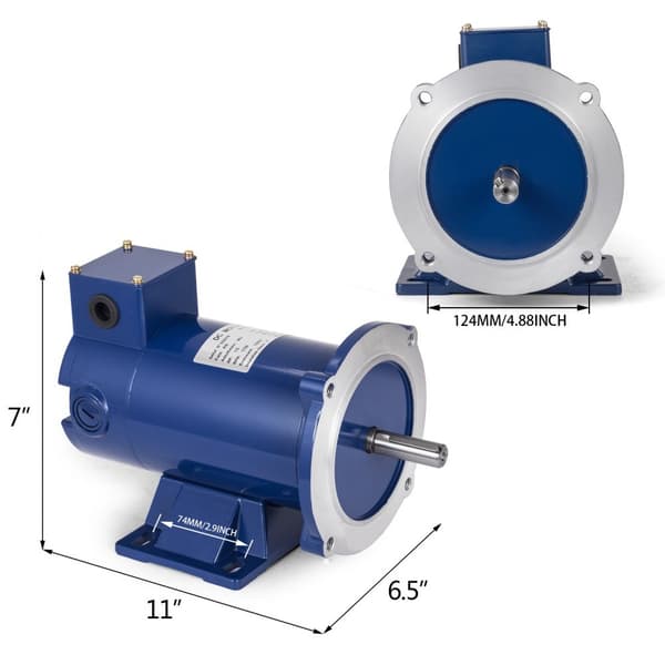 90-V tasavirtamoottori, 1/2 hv, 56C-runko, 1750 rpm, TENV, pysyvämagnetti, täysin uusi