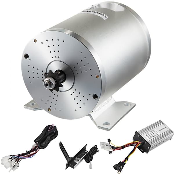 1800W elektrisk borstlös likströmsmotor 48V, höghastighet, 38A hastighetskontroll, gaspedalset för elscooter, Go Kart, E-Bike