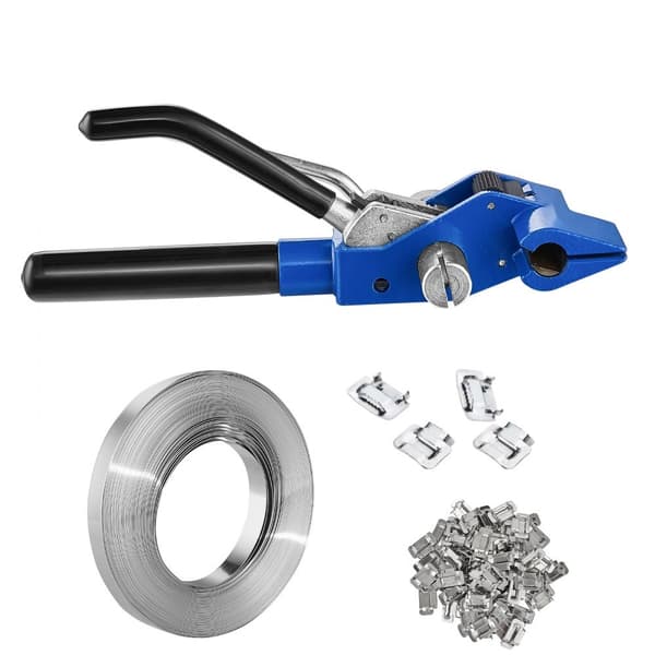 Nauhavannesarja 100 jalkaa pitkä, 304 ruostumatonta terästä, mukana 100 metallitiivistettä ja kiinnityssarja.