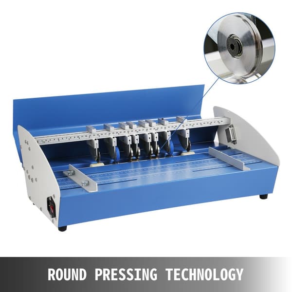 Rillemaskine 520 mm, elektrisk sporfræser 540 mm x 370 mm x 230 mm, prægmaskine 220 V, kontorartikler og papirprodukter.