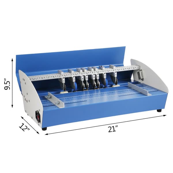 Rillemaskine 520 mm, elektrisk sporfræser 540 mm x 370 mm x 230 mm, prægmaskine 220 V, kontorartikler og papirprodukter.