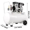 Miniatyrbild 8 av 9: Luftkompressor 11 gallon, ultratyst 1 hk, oljefri ståltank 750W, bärbar 8 bar, tyst kompressor för hemreparation och däckpumpning.