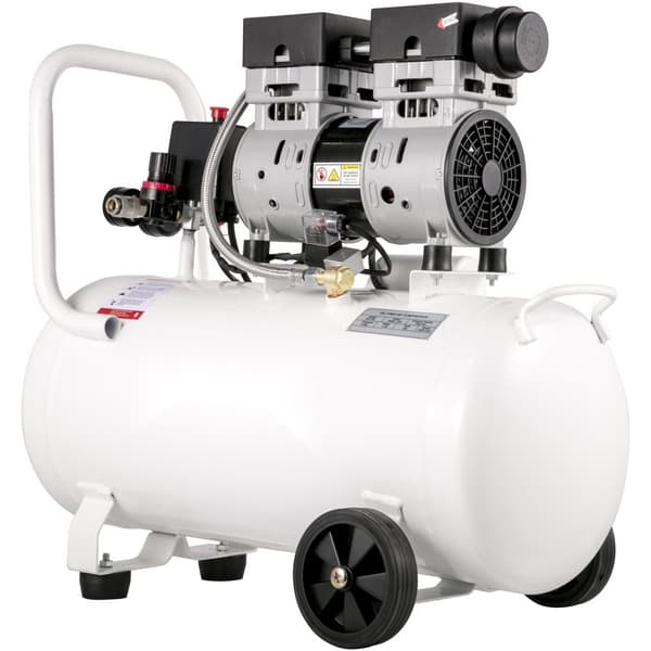 Luftkompressor 11 gallon, ultratyst 1 hk, oljefri ståltank 750W, bärbar 8 bar, tyst kompressor för hemreparation och däckpumpning.