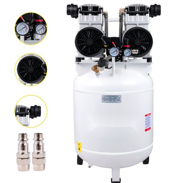 90L öljytön ilmakompressori, 3HP, hiljainen 115PSI, 14.3CFM - täydellinen renkaiden täyttöön ja talon kunnostukseen!