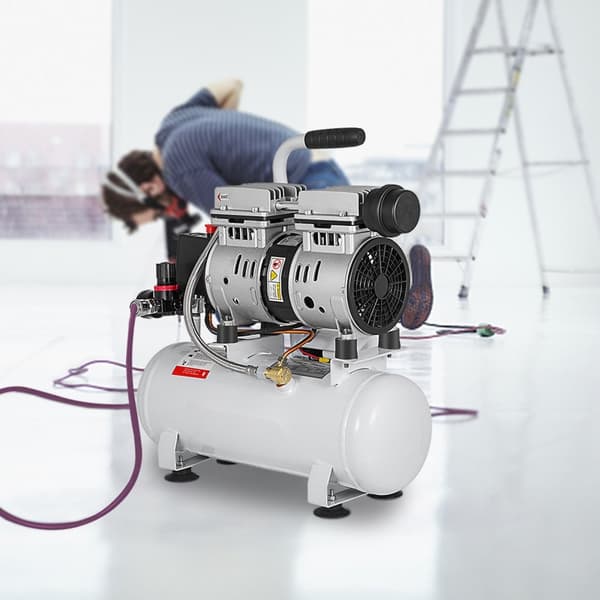9L Leiser Kompressori 550W, öljytön, hiljainen, kupariputkella, tehokas paineilmakompressori.
