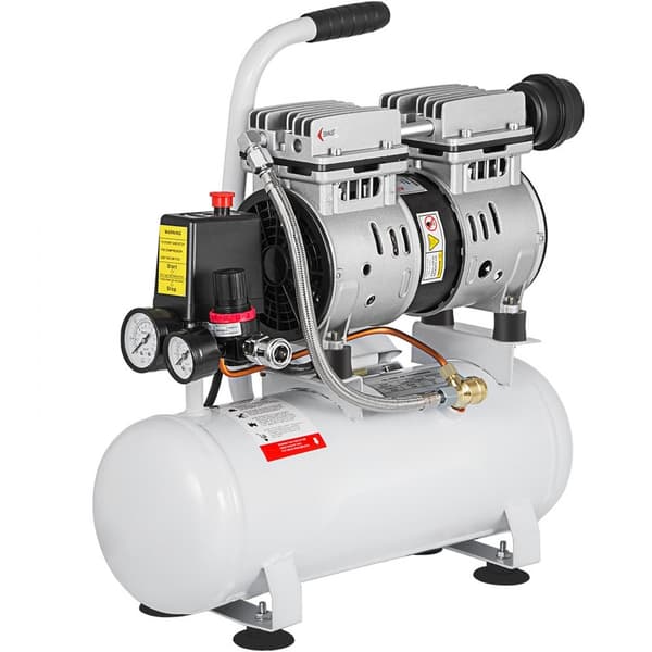 9L Leiser Kompressori 550W, öljytön, hiljainen, kupariputkella, tehokas paineilmakompressori.