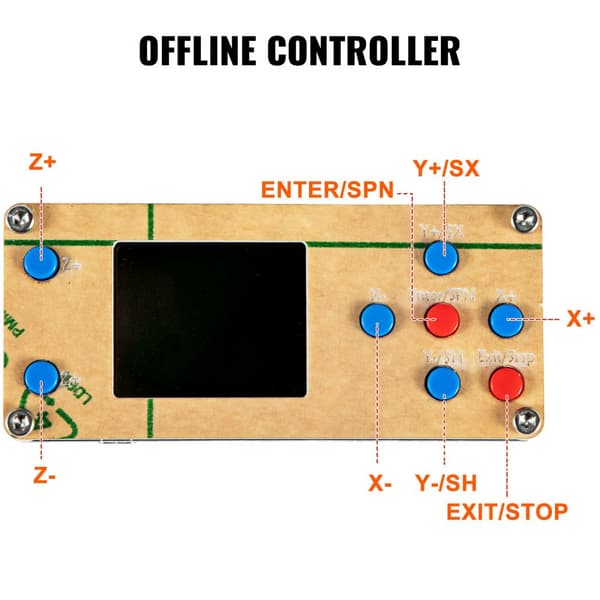 CNC 3018 Pro CNC-router 300×180×45 mm, 5,5W GRBL kontrol, mini lasergraver med offline controller til fræsning og gravering af plast, træ og akryl.