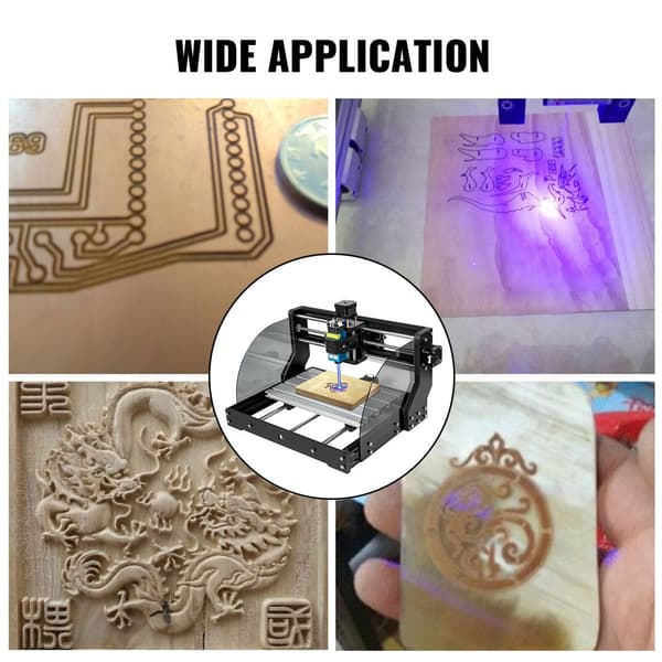 CNC 3018 Pro CNC-router 300×180×45 mm, 5,5W GRBL kontrol, mini lasergraver med offline controller til fræsning og gravering af plast, træ og akryl.