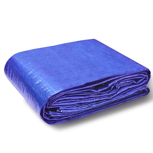 Vedenpitävä tarp 12x16 ft, kestävä muovipeite vahvistetuilla läpivienteillä ja reunoilla. Monikäyttöinen!