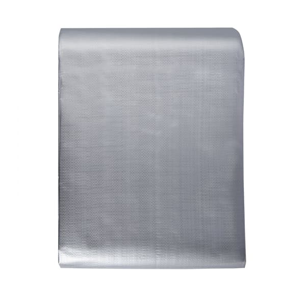 Vedenpitävä suoja 16x20 jalkaa, kestävä polyesteripeite UV- ja lämpötilankestävä, vahvistetut läpiviennit.