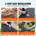 Miniatyrbillede 5 af 9: Non-woven geotekstil under grus, 6x100FT 8OZ, slidstærkt ukrudtsbarrierstof, jorden dækker ukrudtskontrol, franske dræn, sort.