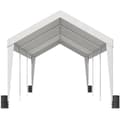 Miniatyrbillede 9 af 9: Carport, 10x20 fod robust bilskur med 8 forstærkede stænger og 4 vægtposer. UV-resistent vandtæt presenning til SUV, F150, bil og båd.