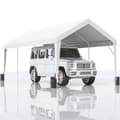 Miniatyrbillede 1 af 9: Carport, 10x20 fod robust bilskur med 8 forstærkede stænger og 4 vægtposer. UV-resistent vandtæt presenning til SUV, F150, bil og båd.