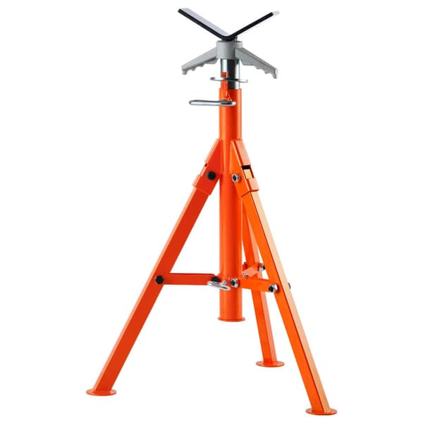 Rörställning, 2500LBS tungt rörjack-stativ, höjdjusterbart 27,2"-52", fällbar jackställ av 45# stål för 1/2-12 tums rör.