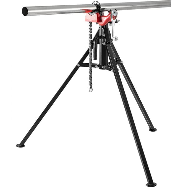 Tripod Rør Kæde Skruestik | Rørkapacitet 1/8"-5" | Længde 36,4" | Bærbare foldestålben | Ideel til fabrik, værksted og hjemmebrug.