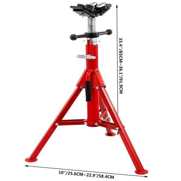 Rörstativ V-Head 1107A, högfällbart, stål, 2 ton kapacitet, justerbart 28-51.5 tum, med 4-boll överföring.