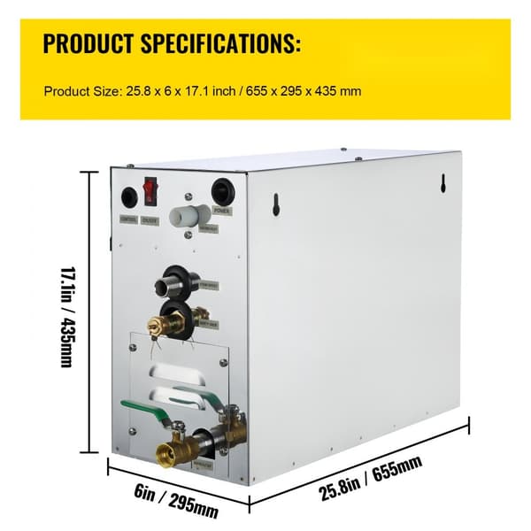 9KW ånggenerator för SPA-rum, digital display, 35℃-55℃, bastu, hem & kommersiell ånggeneratorsats.