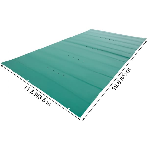 Vihreä PVC suojapeite, 11.5 x 19.6 ft, suorakaiteen muotoinen talvisuoja uima-altaalle.