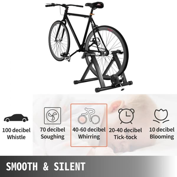 Cykel Magnetisk Turbo Træner til Indoor Træning, Justerbar og Foldbar, Støjsvag. Passer til Mountain & Road Cykler 26" - 28", 700C hjul.