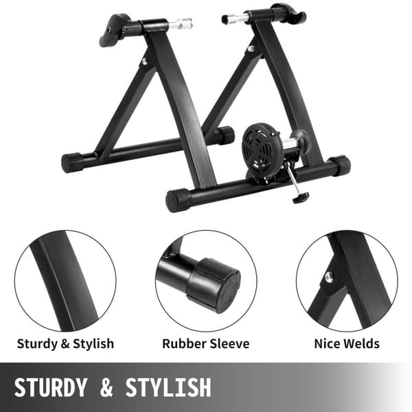 Cykel Magnetisk Turbo Træner til Indoor Træning, Justerbar og Foldbar, Støjsvag. Passer til Mountain & Road Cykler 26" - 28", 700C hjul.