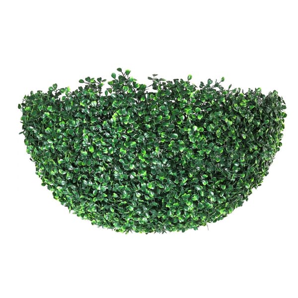 Kunstige buksbomtræer, 24" høje (2 stk.), kugleformede topiary planter, eviggrønne dekorationer til have, balkon og bryllup.