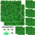 Pikkukuva 8 / 9: Keinotekoinen Boxwood-paneeli UV 12 kpl, vihreä ruohoseinä 20x20" sisustukseen, yksityisyysaita puutarhaan.