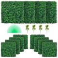 Pikkukuva 1 / 9: Keinotekoinen Boxwood-paneeli UV 12 kpl, vihreä ruohoseinä 20x20" sisustukseen, yksityisyysaita puutarhaan.