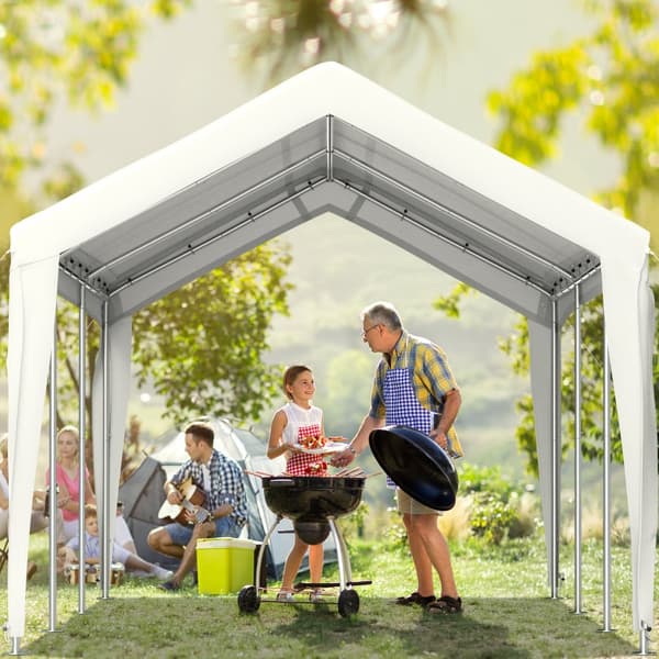 Udskiftning af carportbaldakin, 10 x 20 fod, UV-resistent og vandtæt tarp til garage, fest, have og båd (ramme ikke inkluderet).