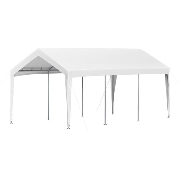 Udskiftning af carportbaldakin, 10 x 20 fod, UV-resistent og vandtæt tarp til garage, fest, have og båd (ramme ikke inkluderet).