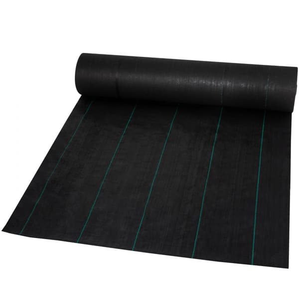 Puutarhan rikkaruohosuoja - 5,8 OZ kestävä kangas, 4ft x 100ft musta geotekstiili maisemointiin.