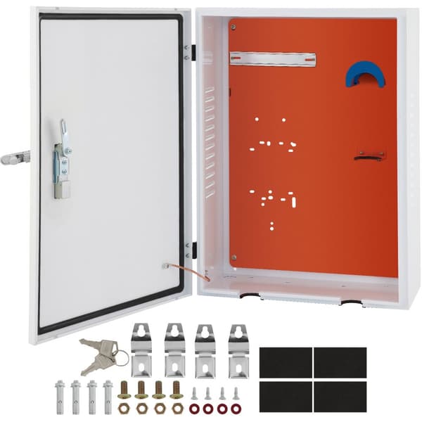 Tesla ladestation boks, 28'' x 20'' x 10'', udendørs kabelboks til organiseret opladning. Vandtæt IP32 stål kabinet til Tesla vægstik.