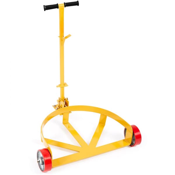 55 Gallon Fat Dolly, 1200 lbs kapacitet, barrel dolly vagn, lågprofil, kraftig stålram, justerbart handtag, 3 hjul.