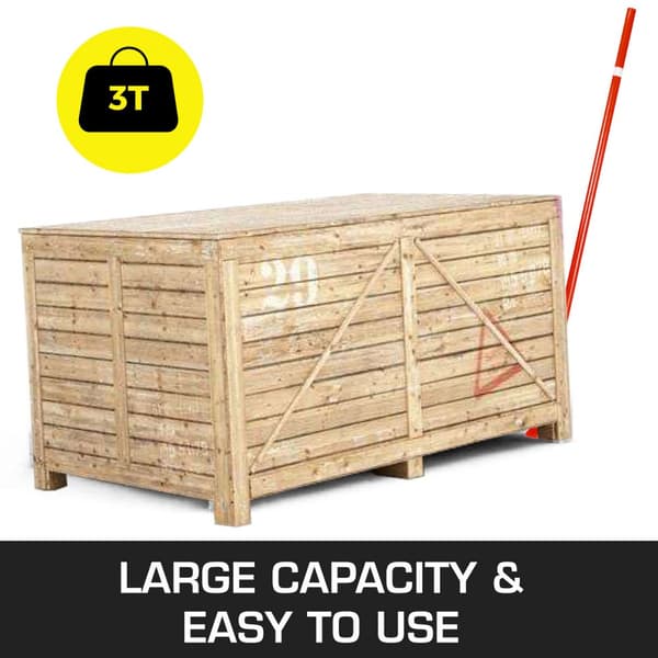 Raskaan käytön Pry-viputanko 3T/6600LBS, pyörillä ja 1,8m kahvalla, tehokas ja kestävä työkalu.