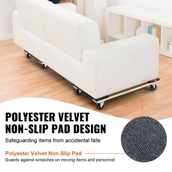 Huonekaludolly, 1000 lbs kantavuus, 2 kpl, 18" x 30", 8 x 3" PP-kääntyvät pyörät, raskaan kaluston siirto.