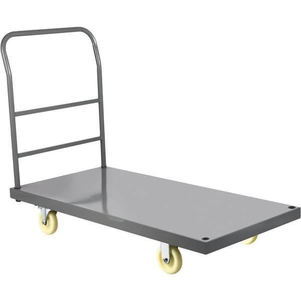 Plattformstruck, 2000 lbs kapacitet, stål, 47" L x 24" B x 32" H, handtruckar med 5" nylonhjul, robust bagagevagn.
