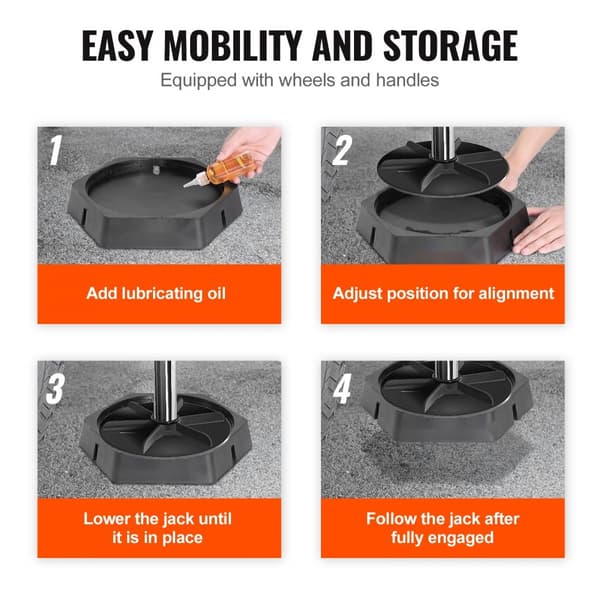 RV-nivelleringspuder - Permanent gummijackpude med 9" runde fødder, leveres i pakke med 6 stk. Ideel til camping og autocampere.