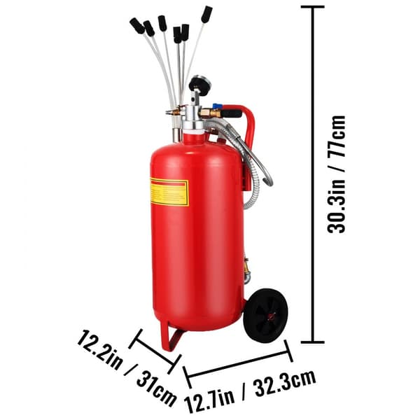 5 gallonan/22.7L kannettava öljynpoistolaite, pneumaattinen autotallin jäteöljytyhjennysjärjestelmä.
